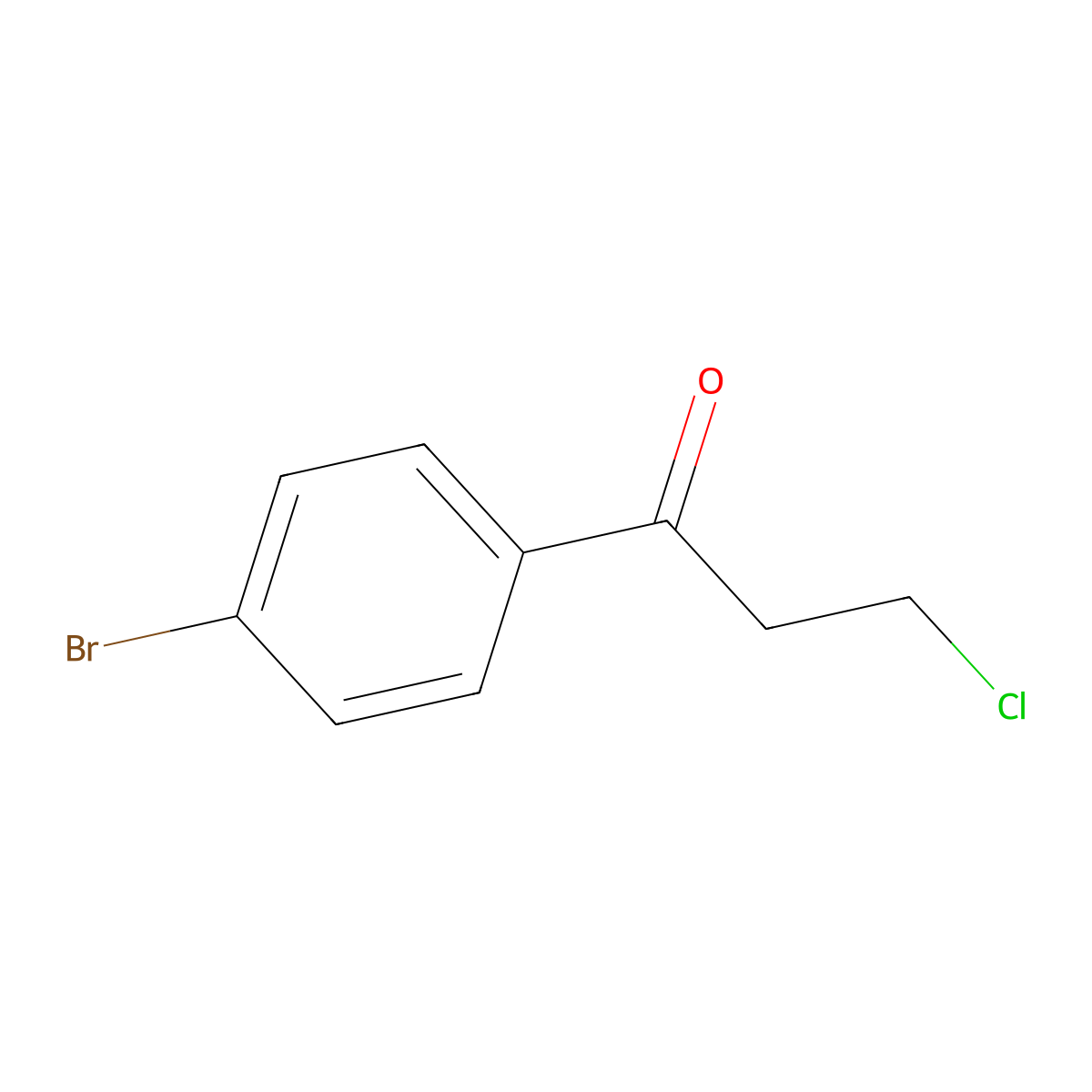 4'-Bromo-3-chloropropiophenone molecular structure, CAS 31736-73-9