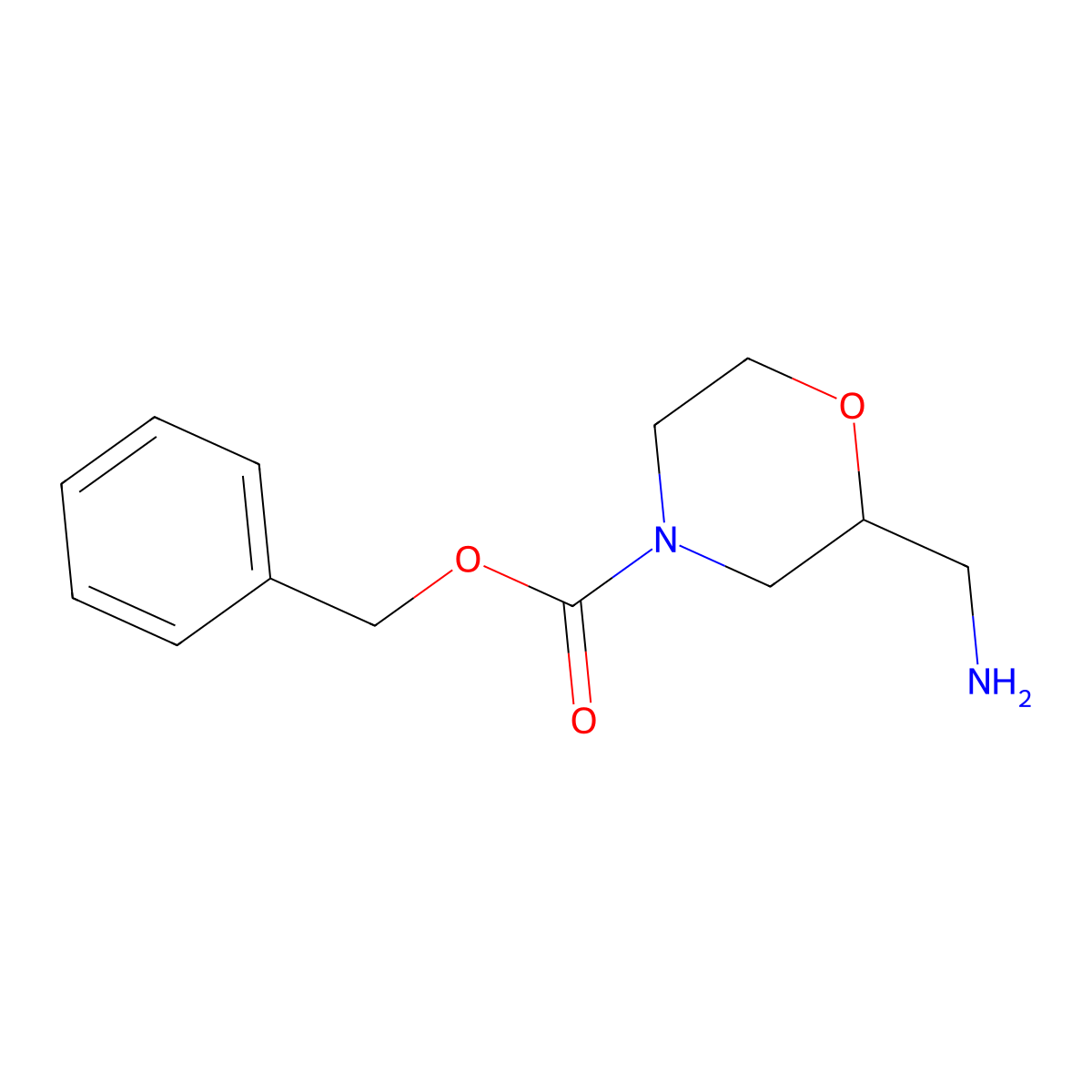 Benzyl 2-(aminomethyl)morpholine-4-carboxylate molecular structure, CAS 317365-31-4