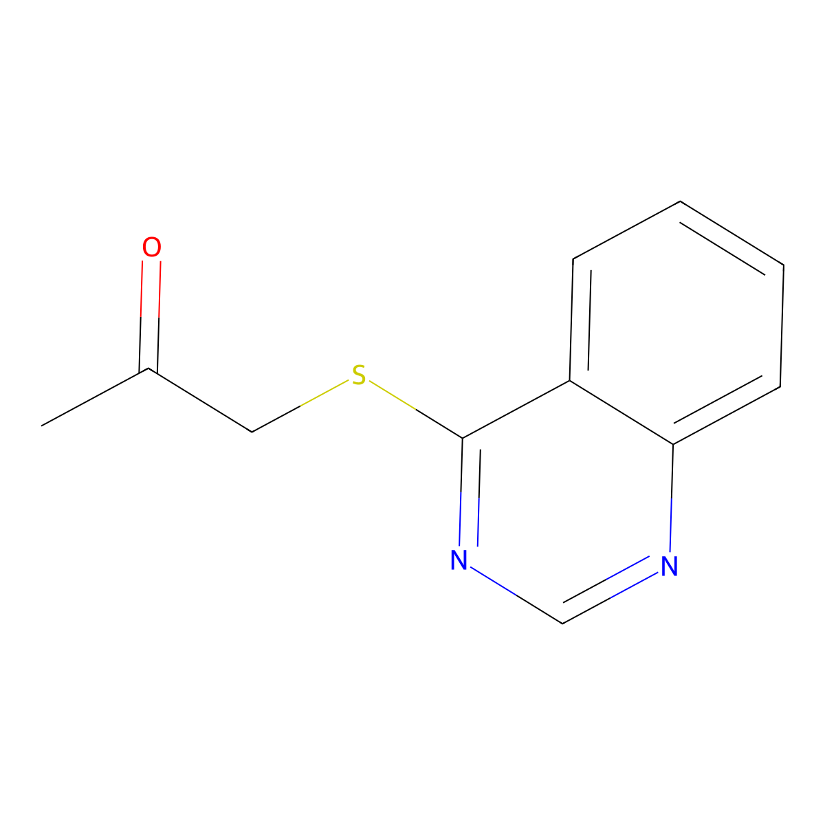 1-(Quinazolin-4-ylsulfanyl)propan-2-one molecular structure, CAS 31737-24-3