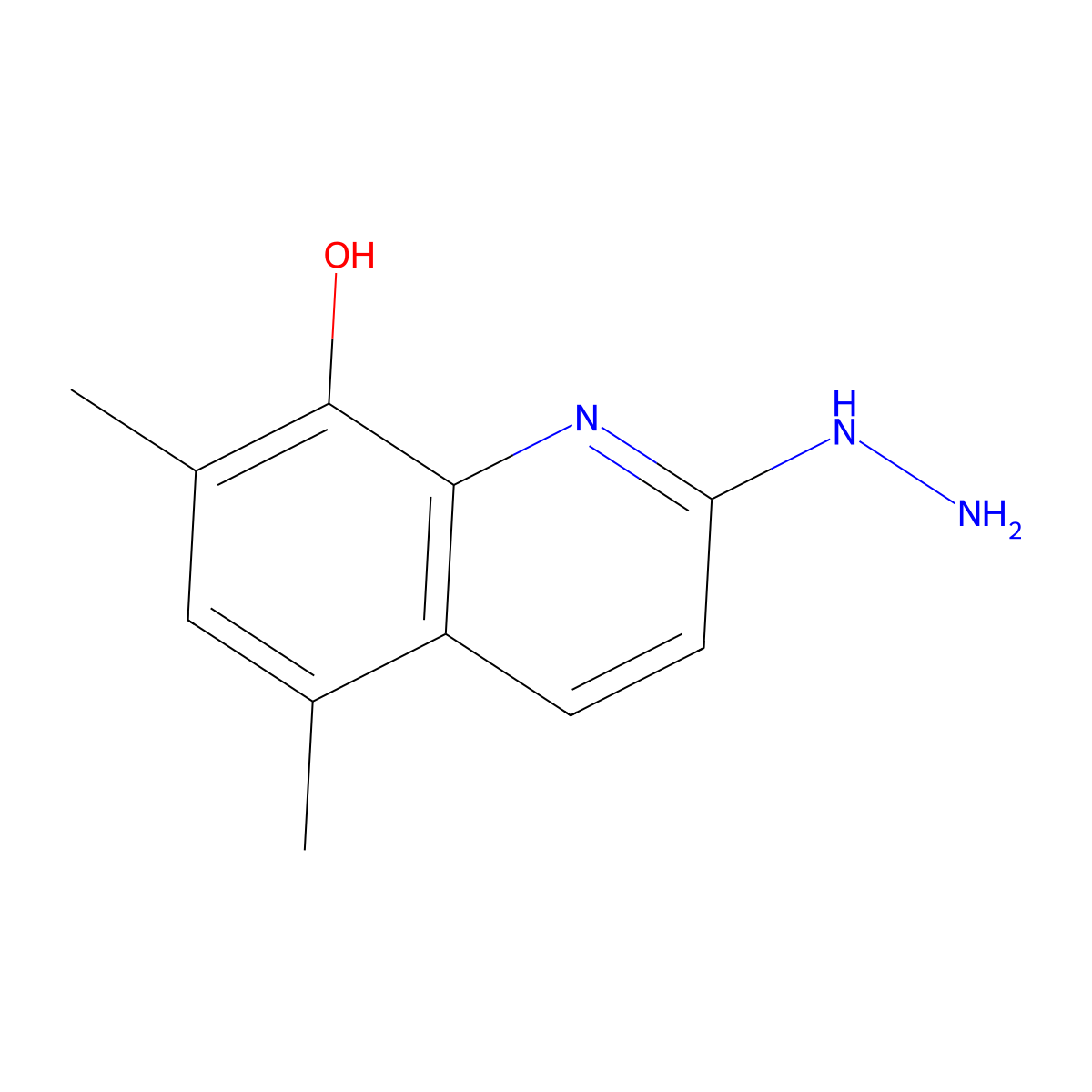 2-Hydrazinyl-5,7-dimethylquinolin-8-ol molecular structure, CAS 317375-38-5