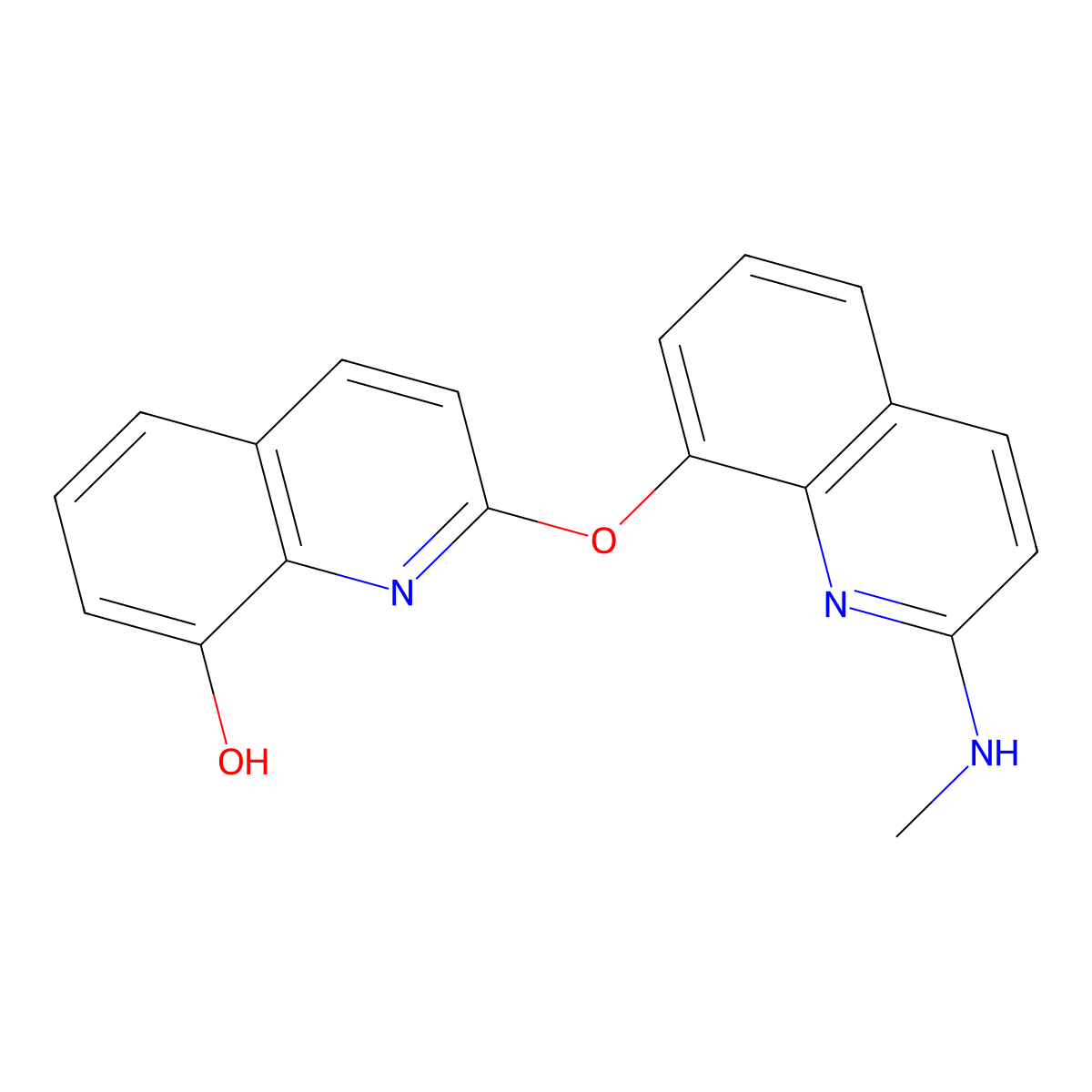 2-([2-(Methylamino)quinolin-8-yl]oxy)quinolin-8-ol molecular structure, CAS 317375-40-9