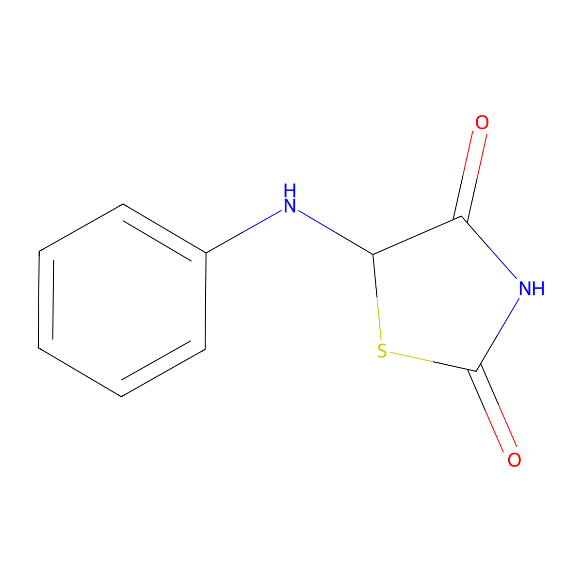 5-Anilino-1,3-thiazolidine-2,4-dione molecular structure, CAS 317375-77-2