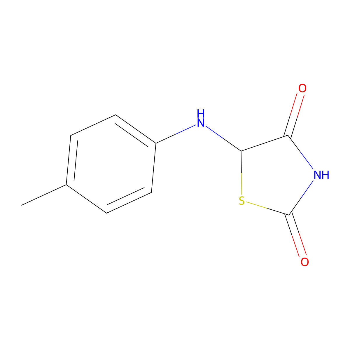 5-[(4-Methylphenyl)amino]-1,3-thiazolidine-2,4-dione molecular structure, CAS 317375-78-3