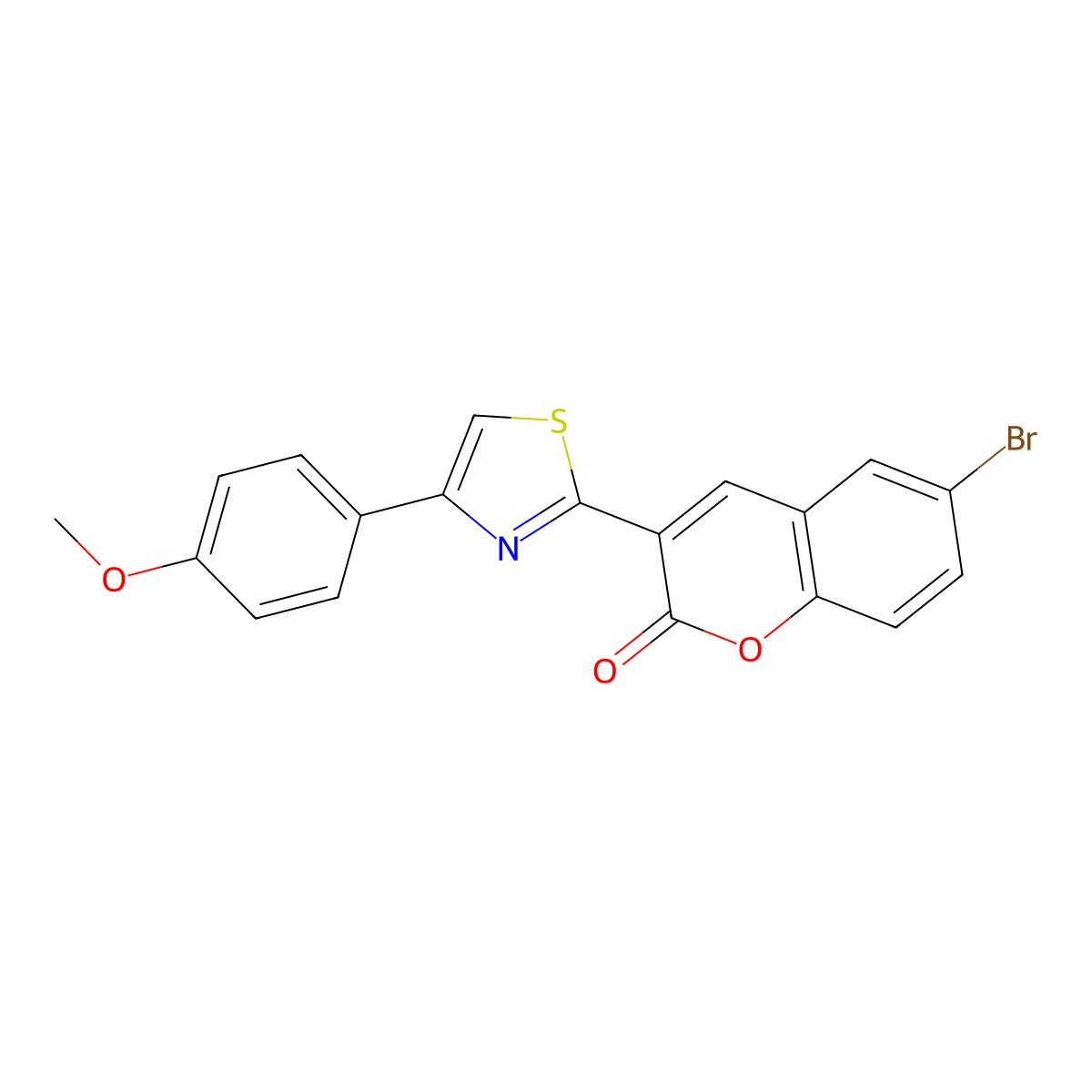 6-bromo-3-[4-(4-methoxyphenyl)-1,3-thiazol-2-yl]-2H-chromen-2-one molecular structure, CAS 317376-11-7