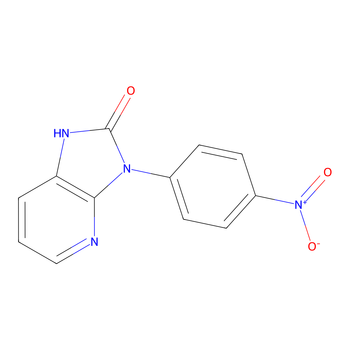 3-(4-nitrophenyl)-1H-imidazo[4,5-b]pyridin-2-one molecular structure, CAS 317376-24-2