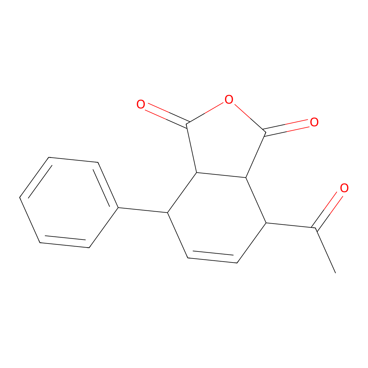 4-Acetyl-7-phenyl-3a,4,7,7a-tetrahydro-2-benzofuran-1,3-dione molecular structure, CAS 317377-33-6