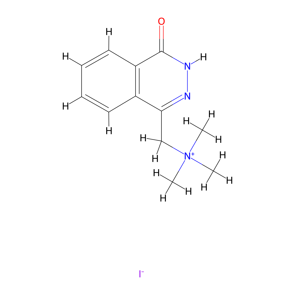 N,N,N-trimethyl(4-oxo-3,4-dihydro-1-phthalazinyl)methanaminium iodide molecular structure, CAS 317377-47-2