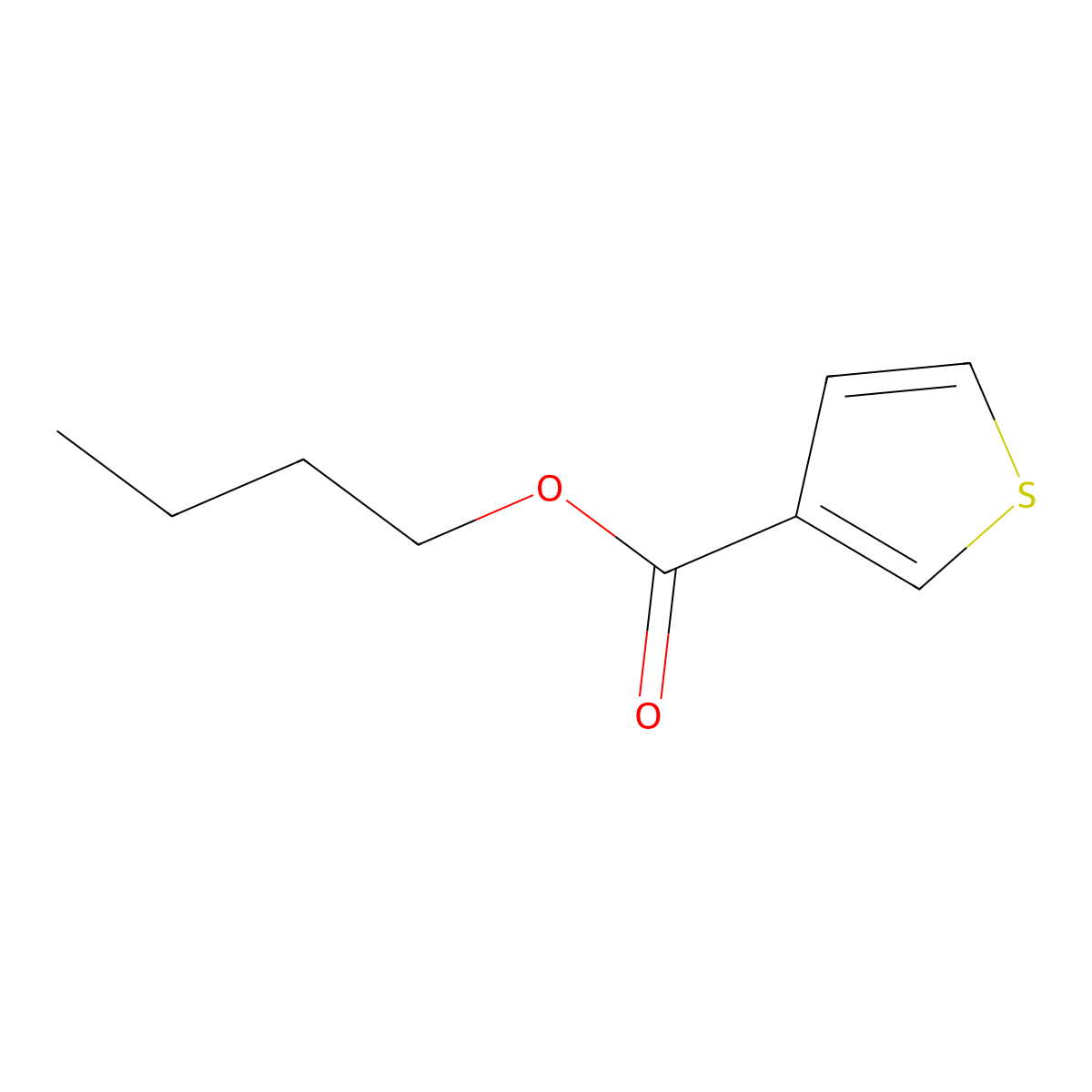 Butyl thiophene-3-carboxylate molecular structure, CAS 317385-62-9
