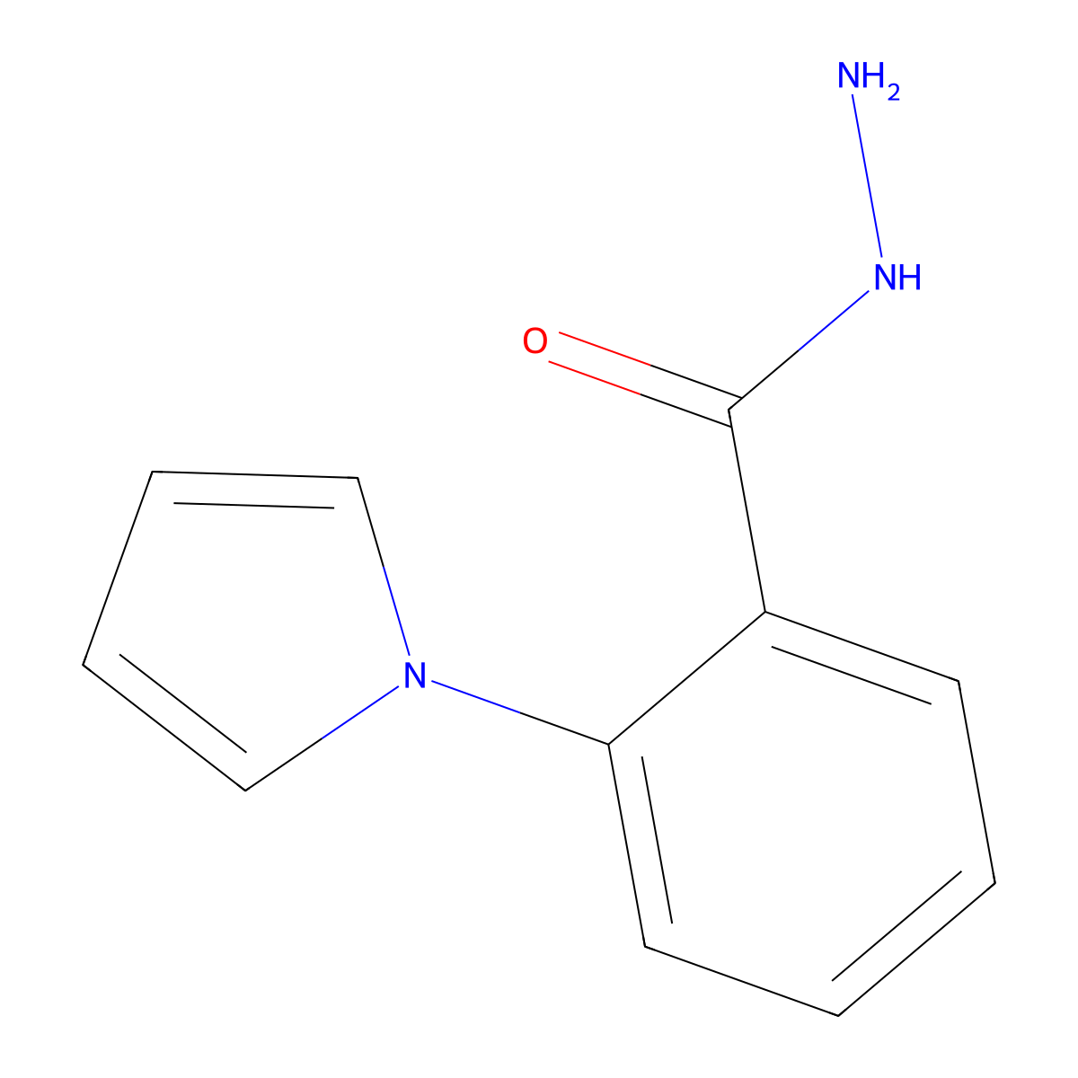 2-(1H-pyrrol-1-yl)benzohydrazide molecular structure, CAS 31739-63-6