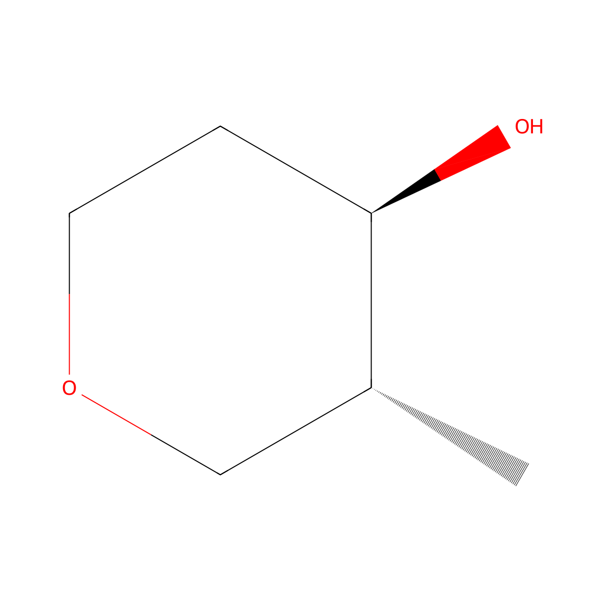 trans-3-Methyltetrahydropyran-4-ol molecular structure, CAS 3174-65-0