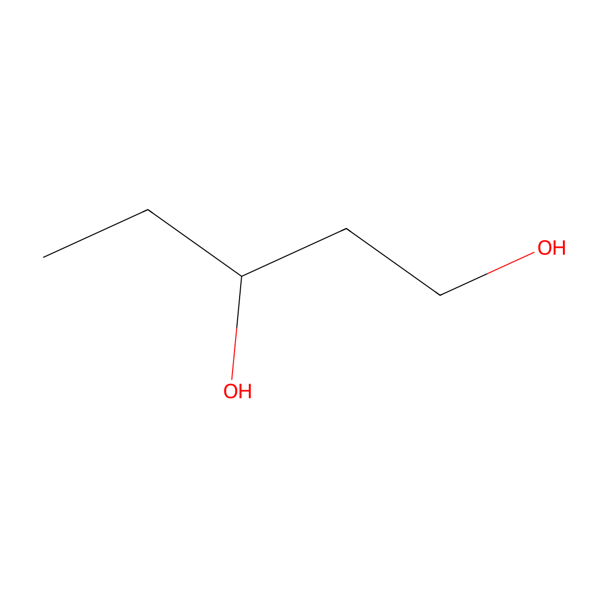 1,3-Pentanediol molecular structure, CAS 3174-67-2
