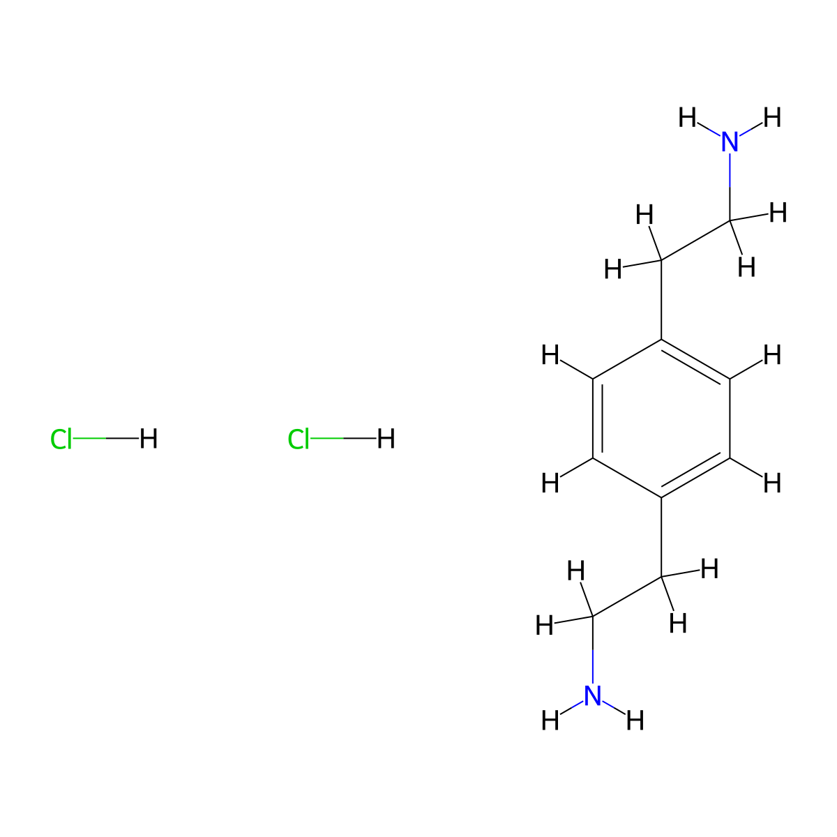 2-(4-(2-Aminoethyl)phenyl)ethan-1-amine dihydrochloride molecular structure, CAS 31748-68-2