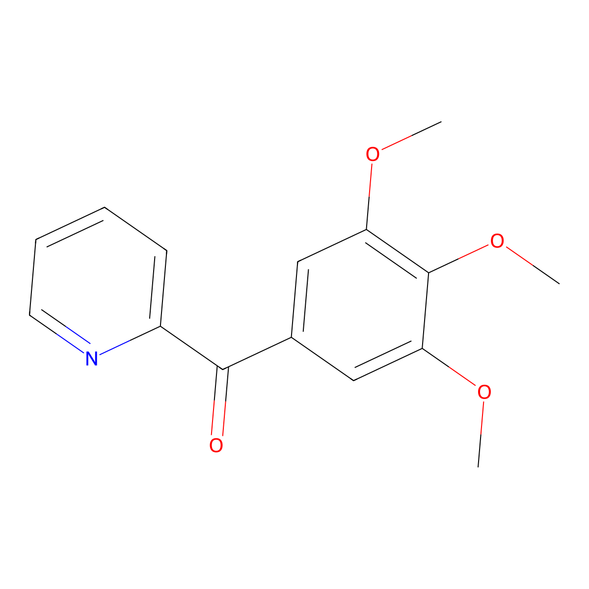 2-Pyridinyl(3,4,5-trimethoxyphenyl)methanone molecular structure, CAS 31749-17-4