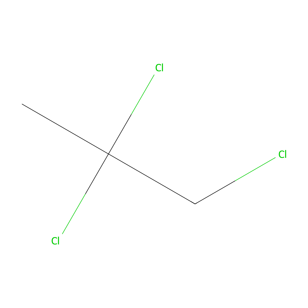 1,2,2-Trichloropropane molecular structure, CAS 3175-23-3