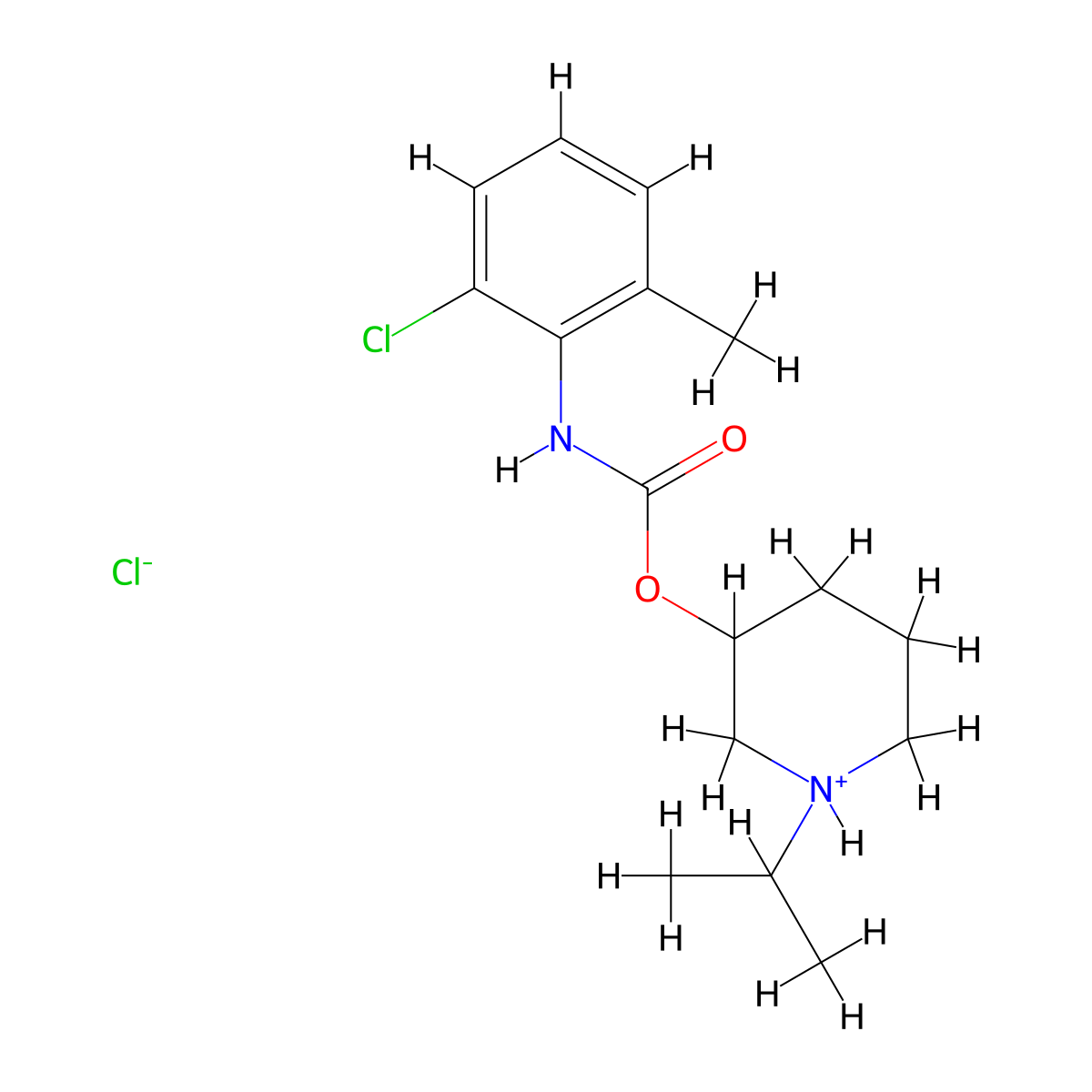 1-(Propan-2-yl)piperidin-3-yl hydrogen (2-chloro-6-methylphenyl)carbonimidate--hydrogen chloride (1/1) molecular structure, CAS 31755-22-3
