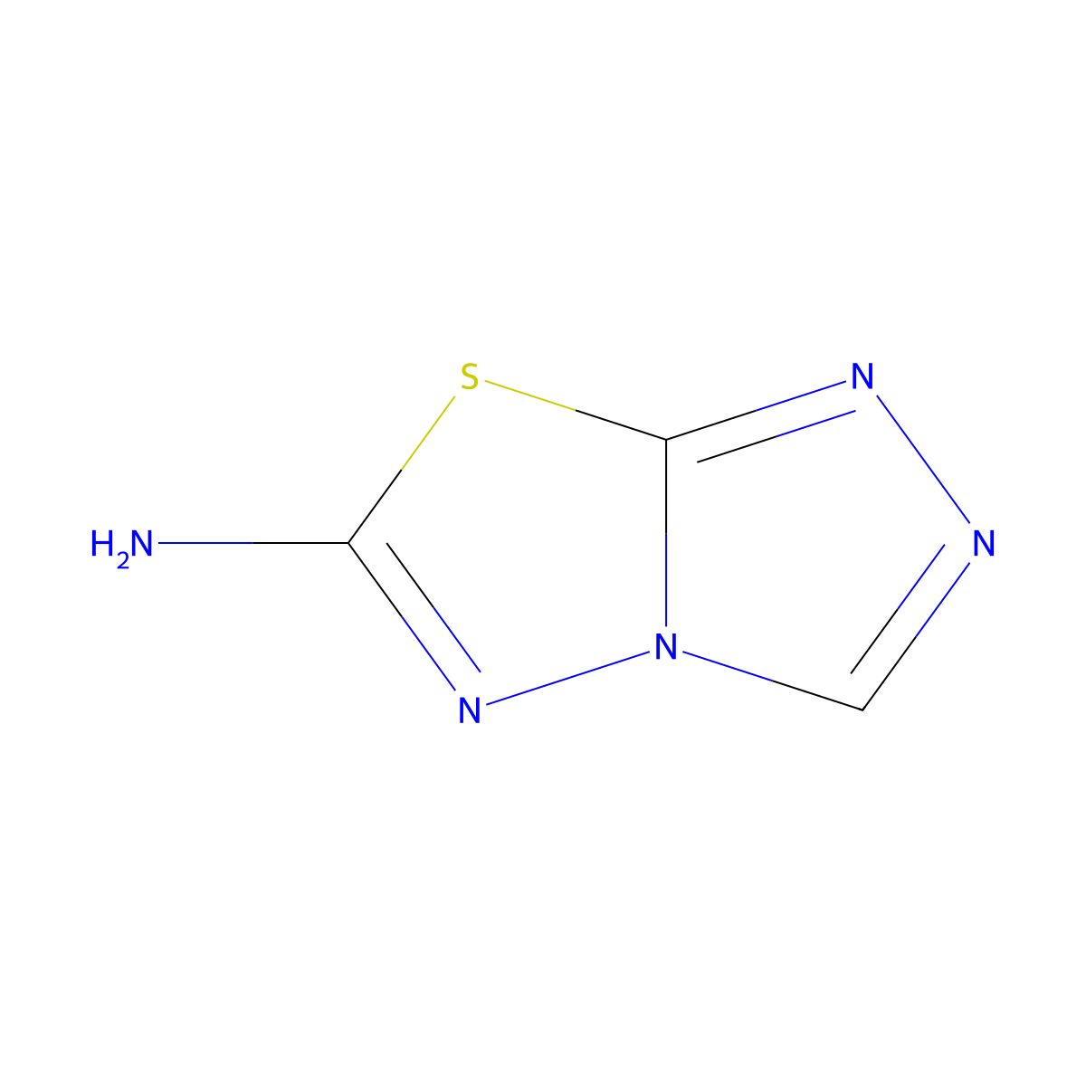1,2,4-Triazolo(3,4-b)(1,3,4)thiadiazol-6-amine molecular structure, CAS 3176-50-9