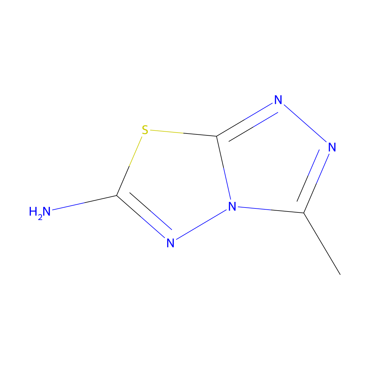 3-Methyl[1,2,4]triazolo[3,4-b][1,3,4]thiadiazol-6-amine molecular structure, CAS 3176-51-0