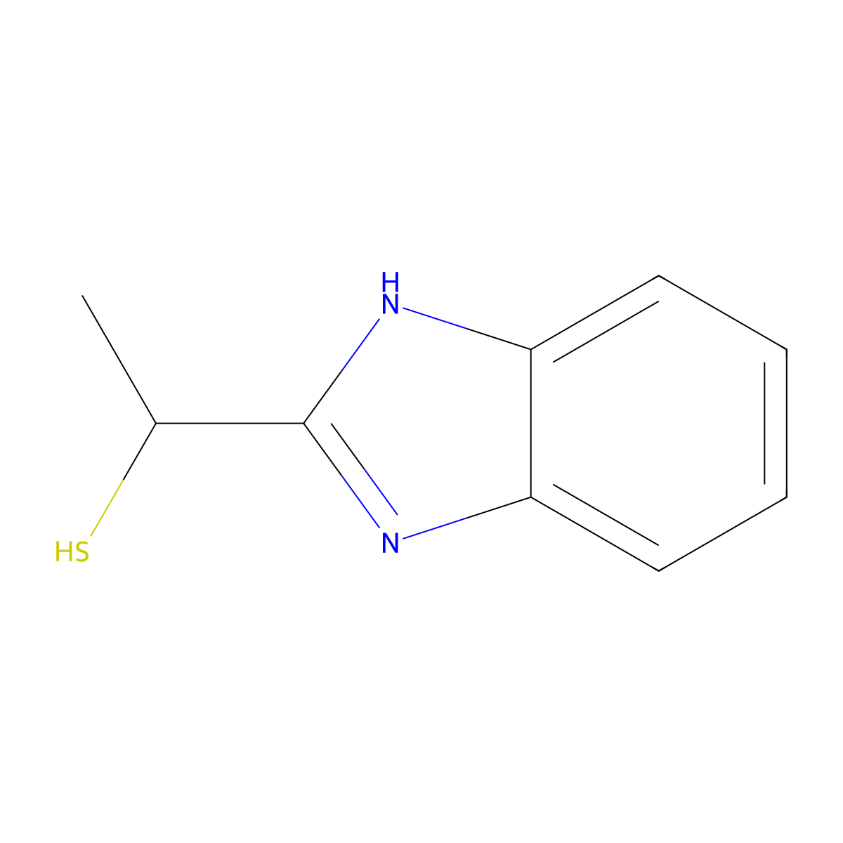 1-(1H-benzimidazol-2-yl)ethanethiol molecular structure, CAS 3176-70-3