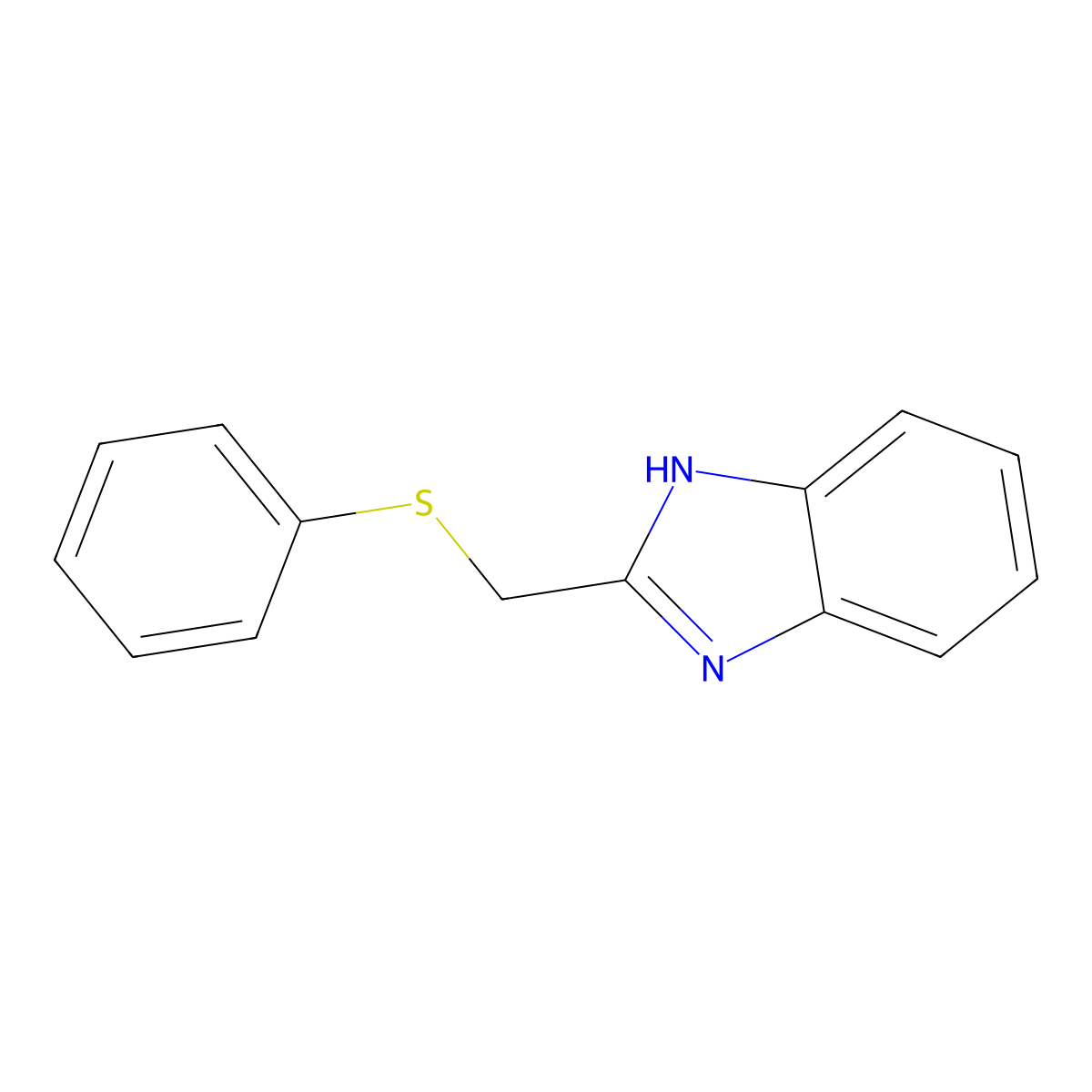 1H-1,3-benzimidazol-2-ylmethyl phenyl sulfide molecular structure, CAS 3176-72-5