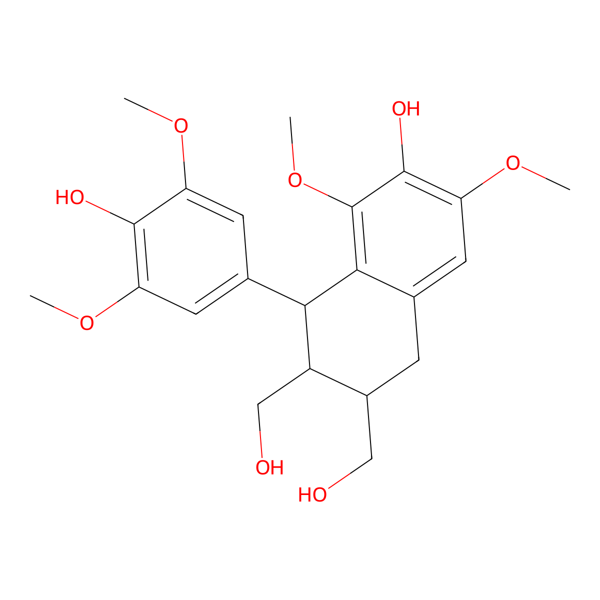 (-)-Lyoniresinol molecular structure, CAS 31768-94-2