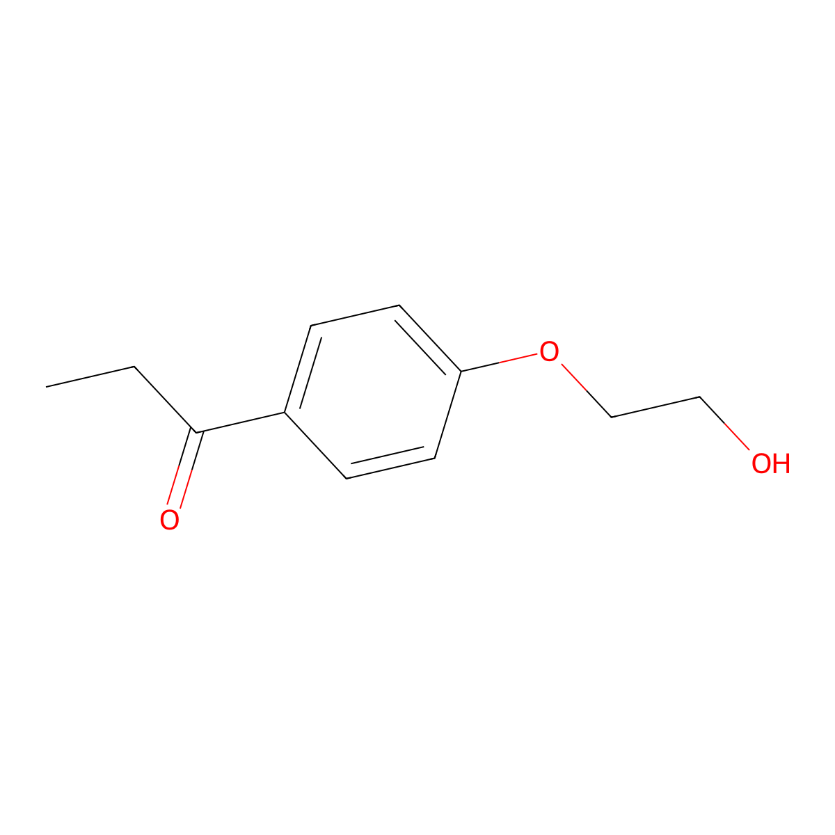 1-[4-(2-Hydroxyethoxy)phenyl]propan-1-one molecular structure, CAS 31769-46-7