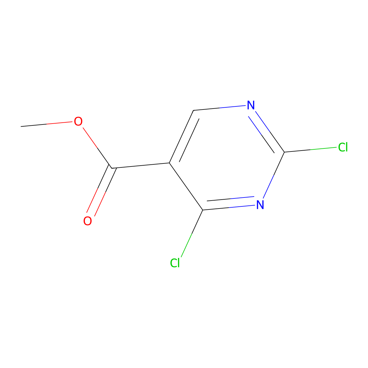 Methyl 2,4-dichloropyrimidine-5-carboxylate molecular structure, CAS 3177-20-6