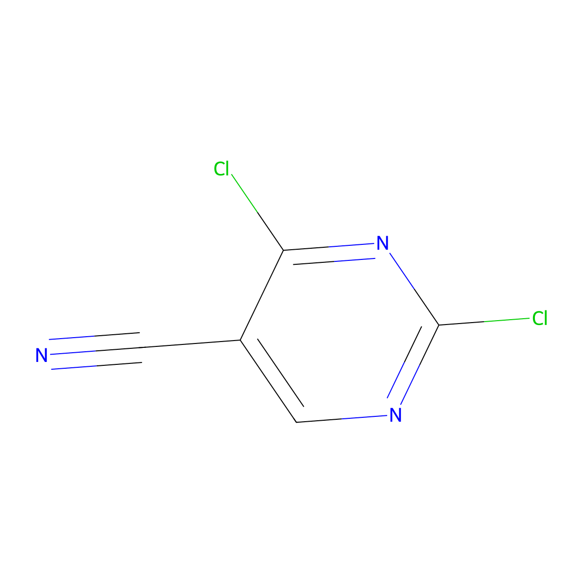 2,4-Dichloro-5-cyanopyrimidine molecular structure, CAS 3177-24-0