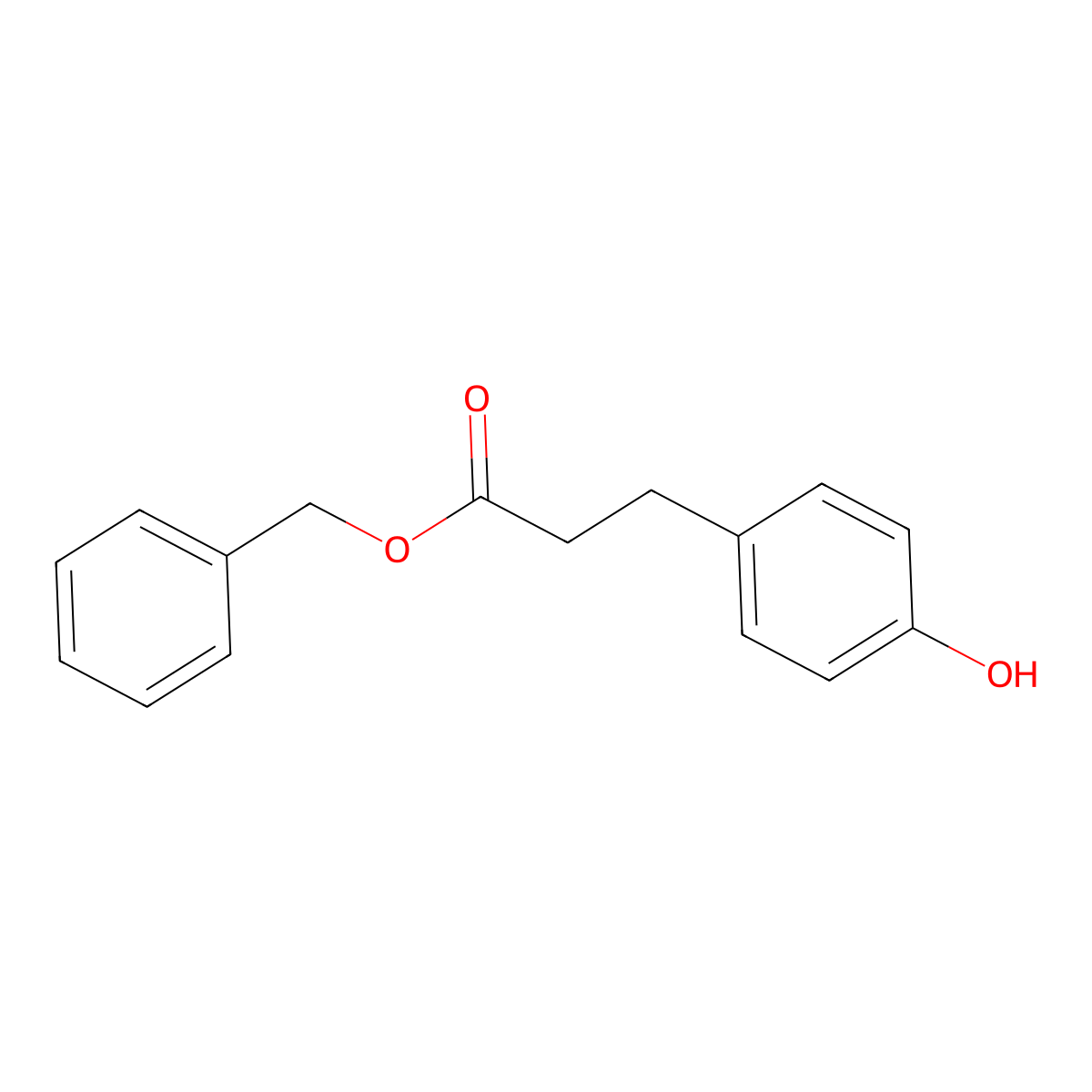 Benzyl 3-(4-hydroxyphenyl)propanoate molecular structure, CAS 31770-76-0