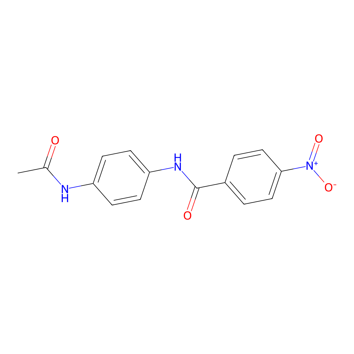 N-(4-acetamidophenyl)-4-nitrobenzamide molecular structure, CAS 31772-01-7