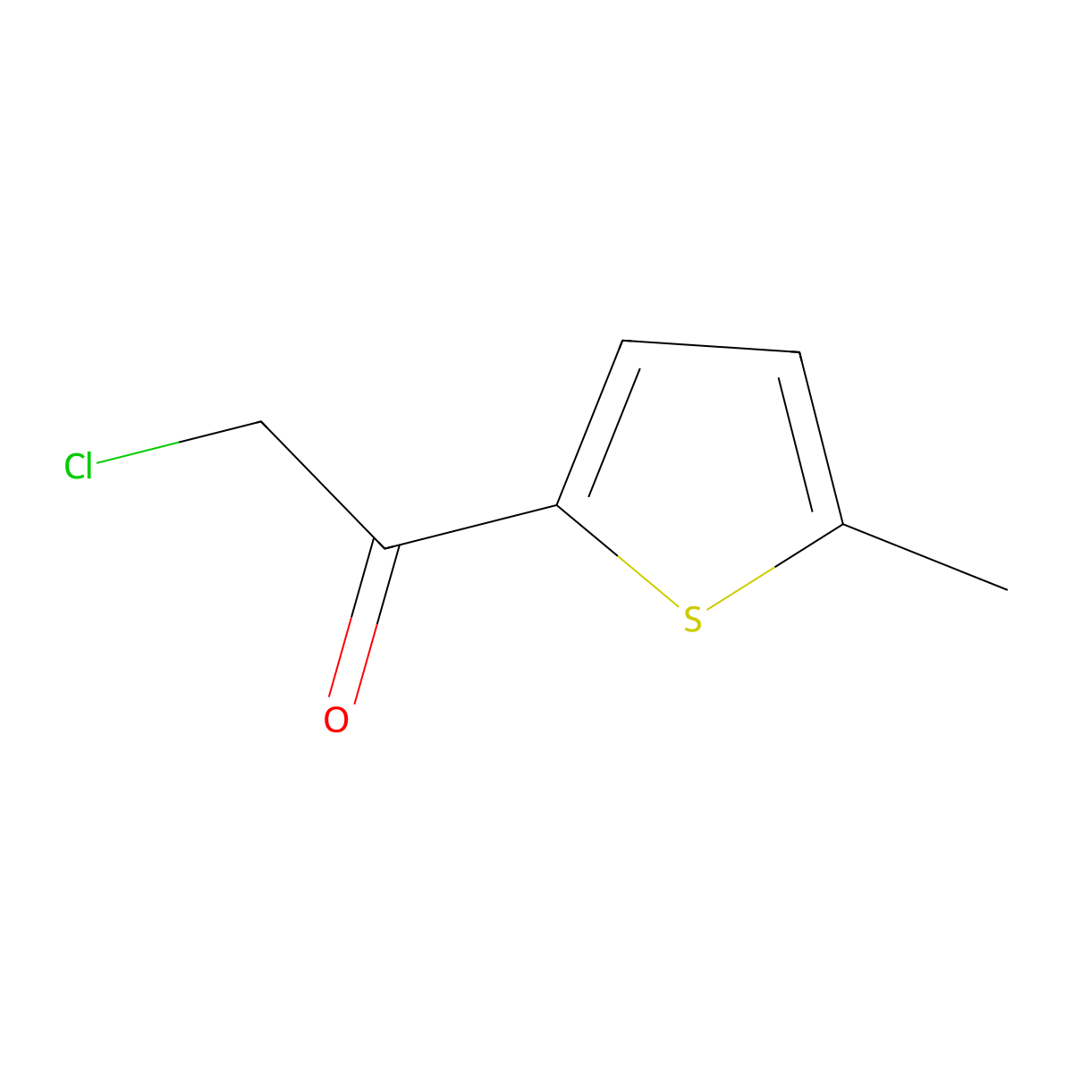 2-Chloro-1-(5-methylthiophen-2-yl)ethan-1-one molecular structure, CAS 31772-42-6