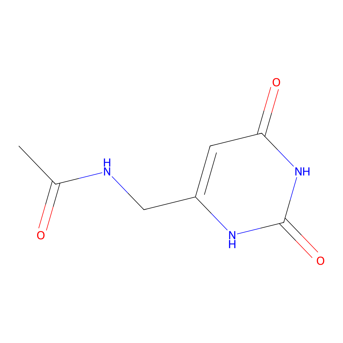 N-((2,6-Dioxo-1,2,3,6-tetrahydropyrimidin-4-YL)methyl)acetamide molecular structure, CAS 31777-62-5