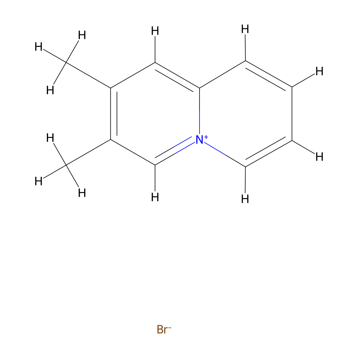 2,3-Dimethylquinolizin-5-ium bromide molecular structure, CAS 31778-07-1