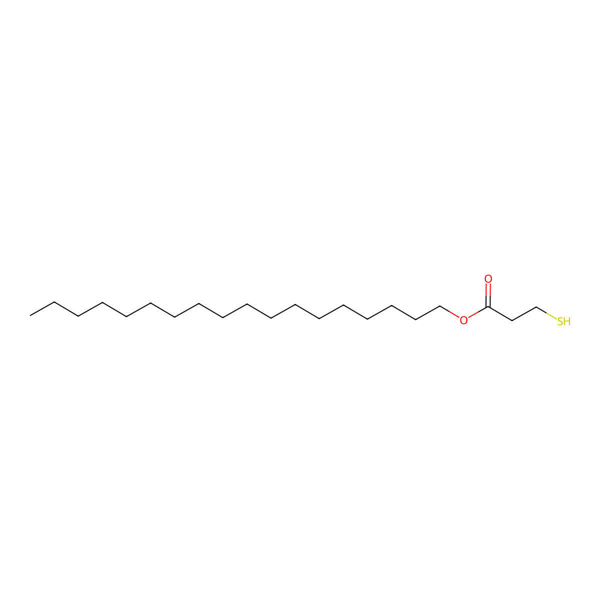 Propanoic acid, 3-mercapto-, octadecyl ester molecular structure, CAS 31778-15-1
