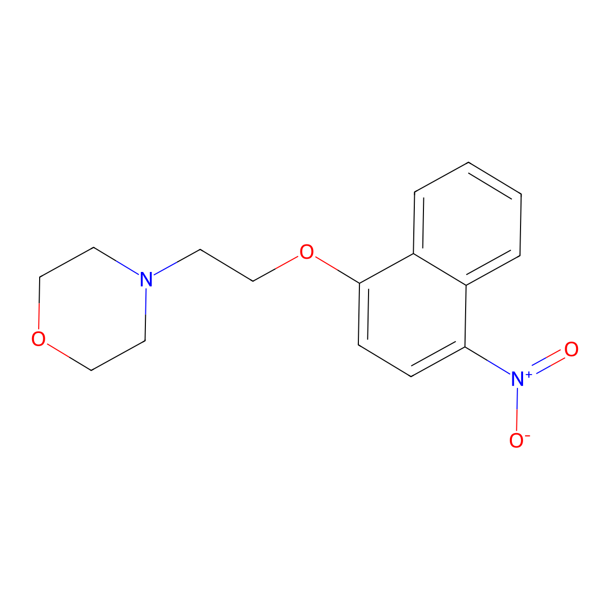 4-(2-((4-Nitronaphthalen-1-yl)oxy)ethyl)morpholine molecular structure, CAS 317806-88-5