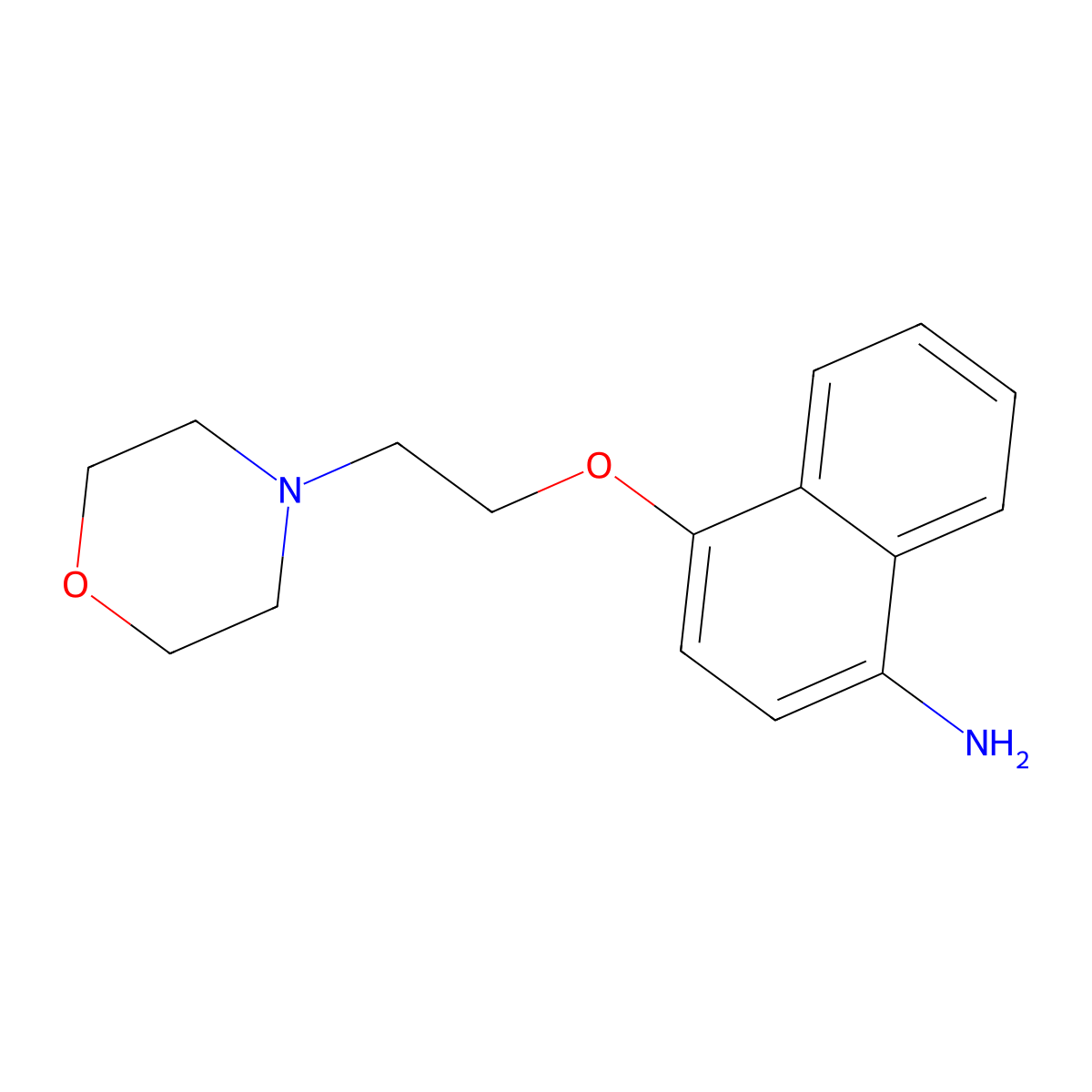 4-(2-Morpholinoethoxy)naphthalen-1-amine molecular structure, CAS 317806-90-9
