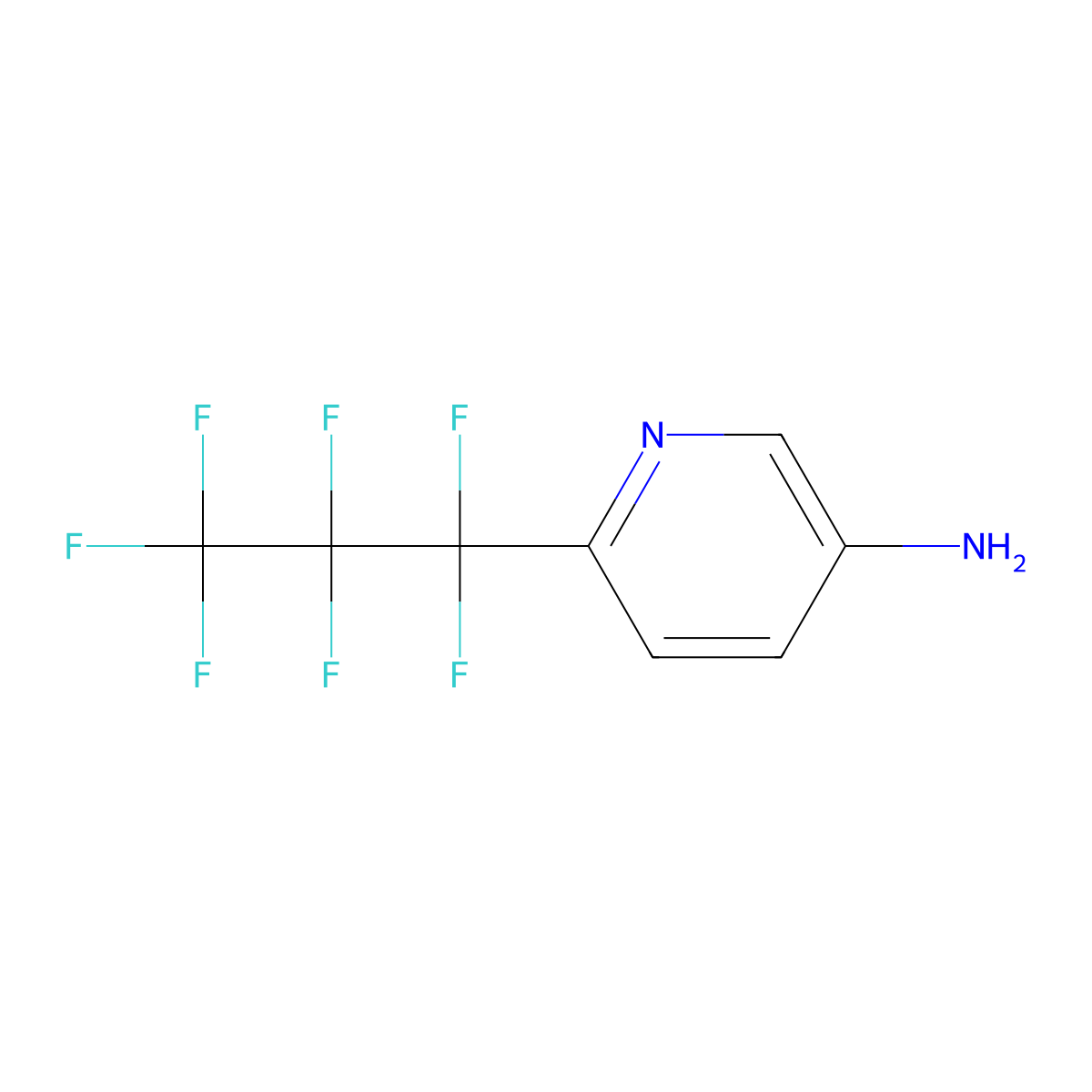 6-(Heptafluoropropyl)pyridin-3-amine molecular structure, CAS 317810-57-4