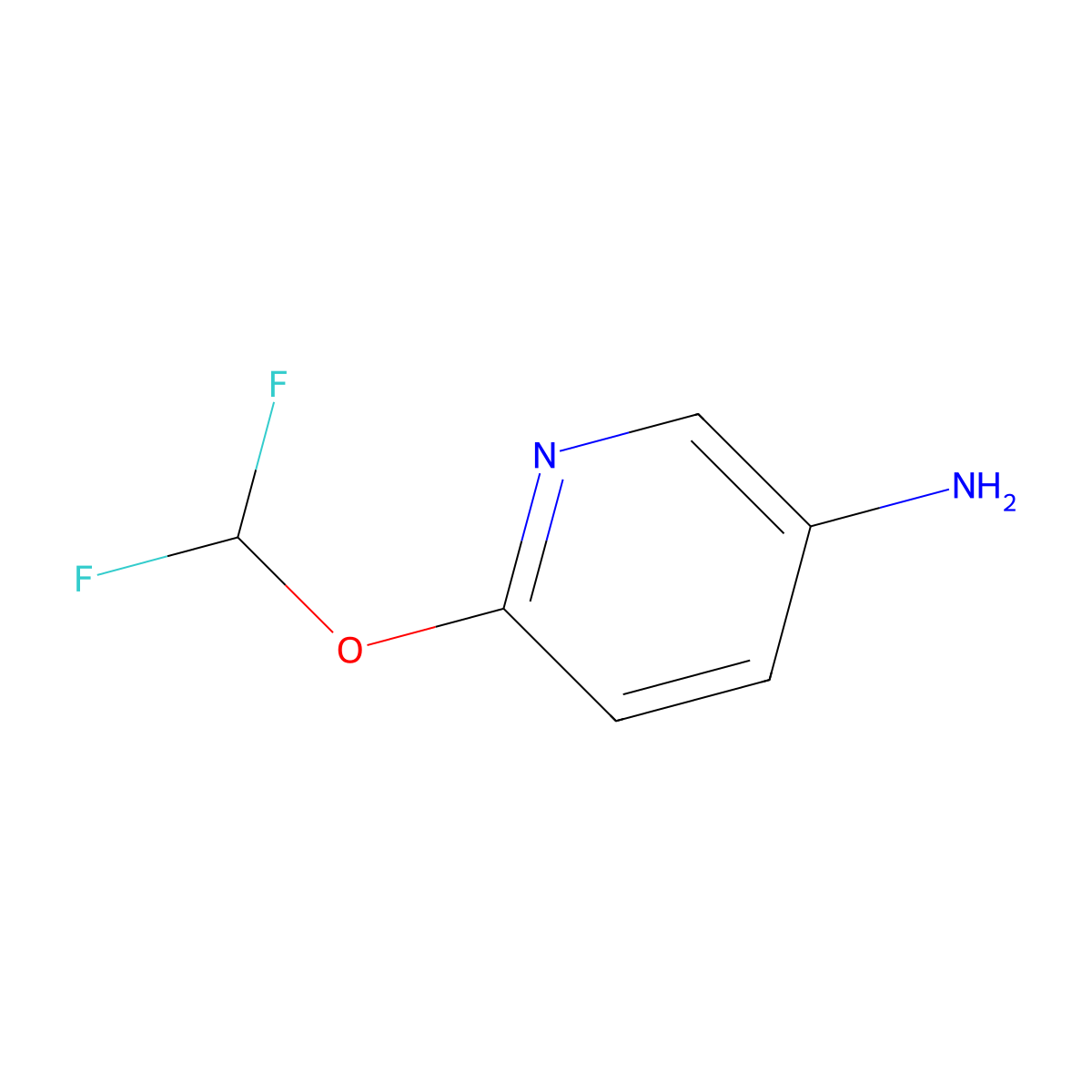6-(Difluoromethoxy)pyridin-3-amine molecular structure, CAS 317810-73-4