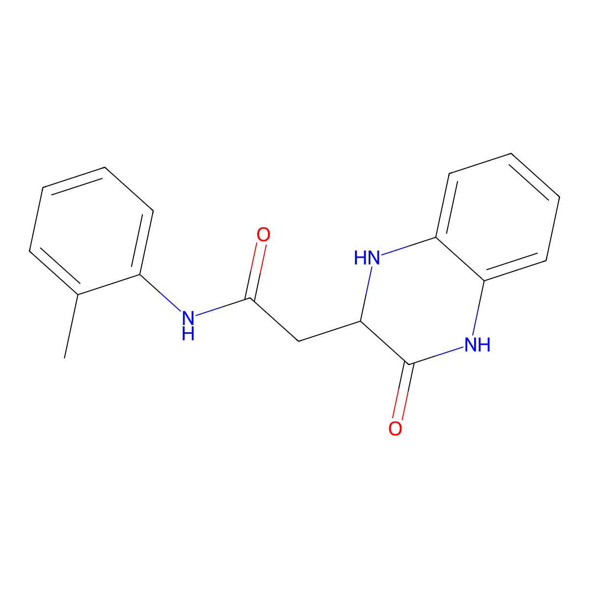 N-(2-methylphenyl)-2-(3-oxo-1,2,3,4-tetrahydroquinoxalin-2-yl)acetamide molecular structure, CAS 317814-58-7