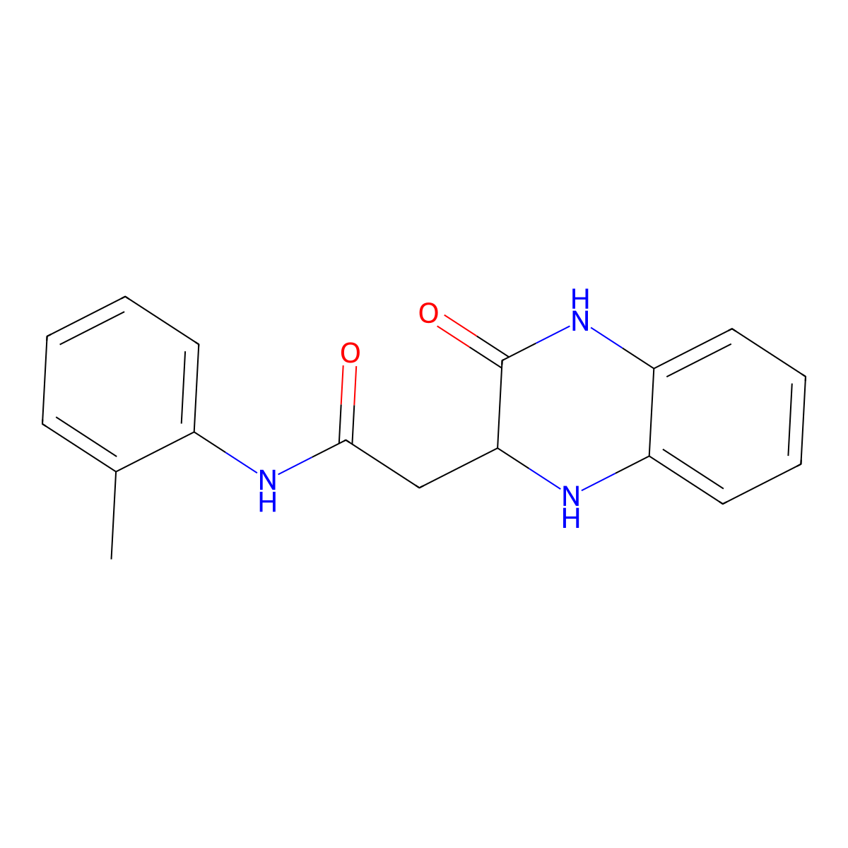 N-(2-methylphenyl)-2-(3-oxo-1,2,3,4-tetrahydroquinoxalin-2-yl)acetamide molecular structure, CAS 317814-58-7