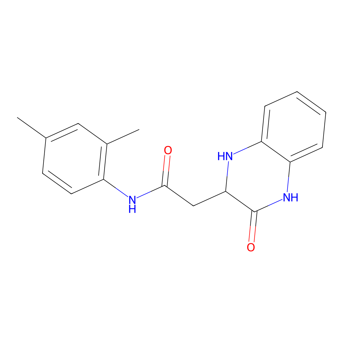N-(2,4-Dimethylphenyl)-1,2,3,4-tetrahydro-3-oxo-2-quinoxalineacetamide molecular structure, CAS 317814-59-8