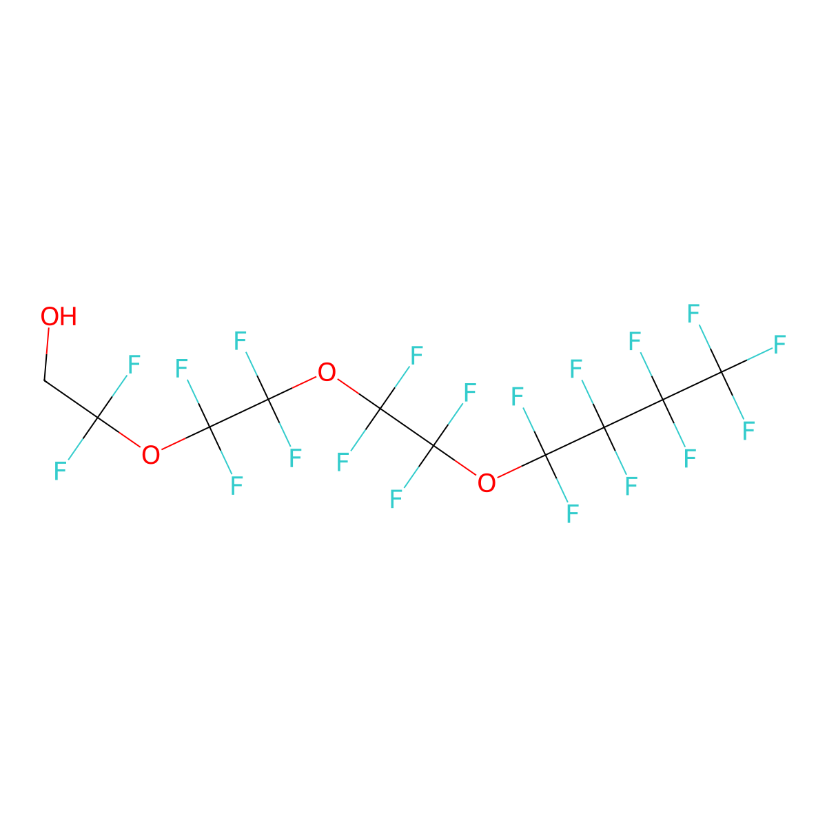 1H,1H-Nonadecafluoro-3,6,9-trioxatridecan-1-ol molecular structure, CAS 317817-24-6