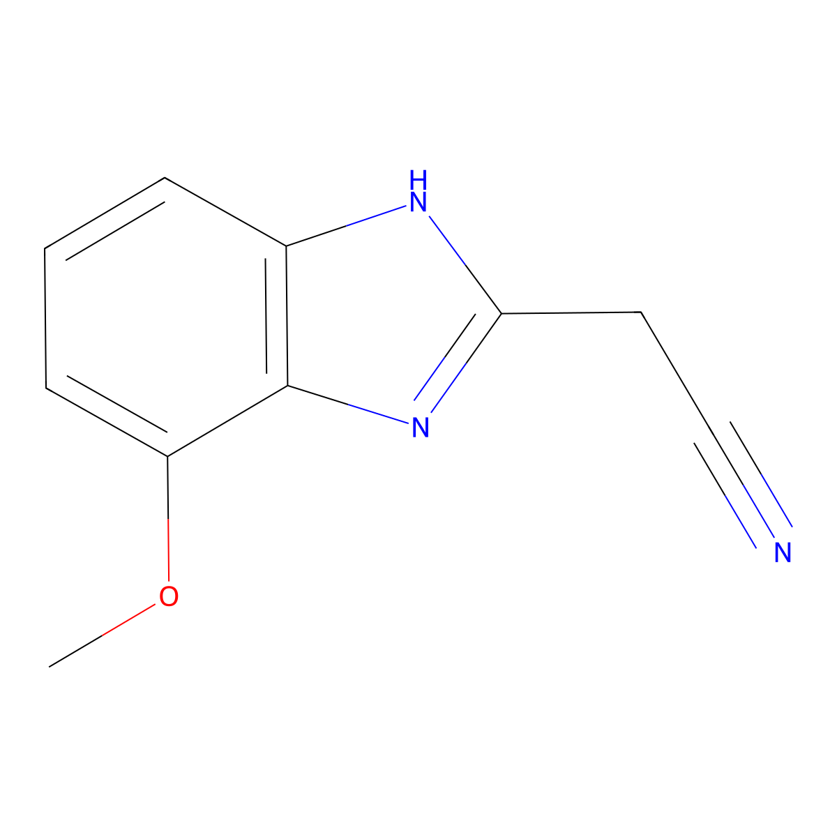 2-(Cyanomethyl)-4-methoxybenzimidazole molecular structure, CAS 317817-41-7