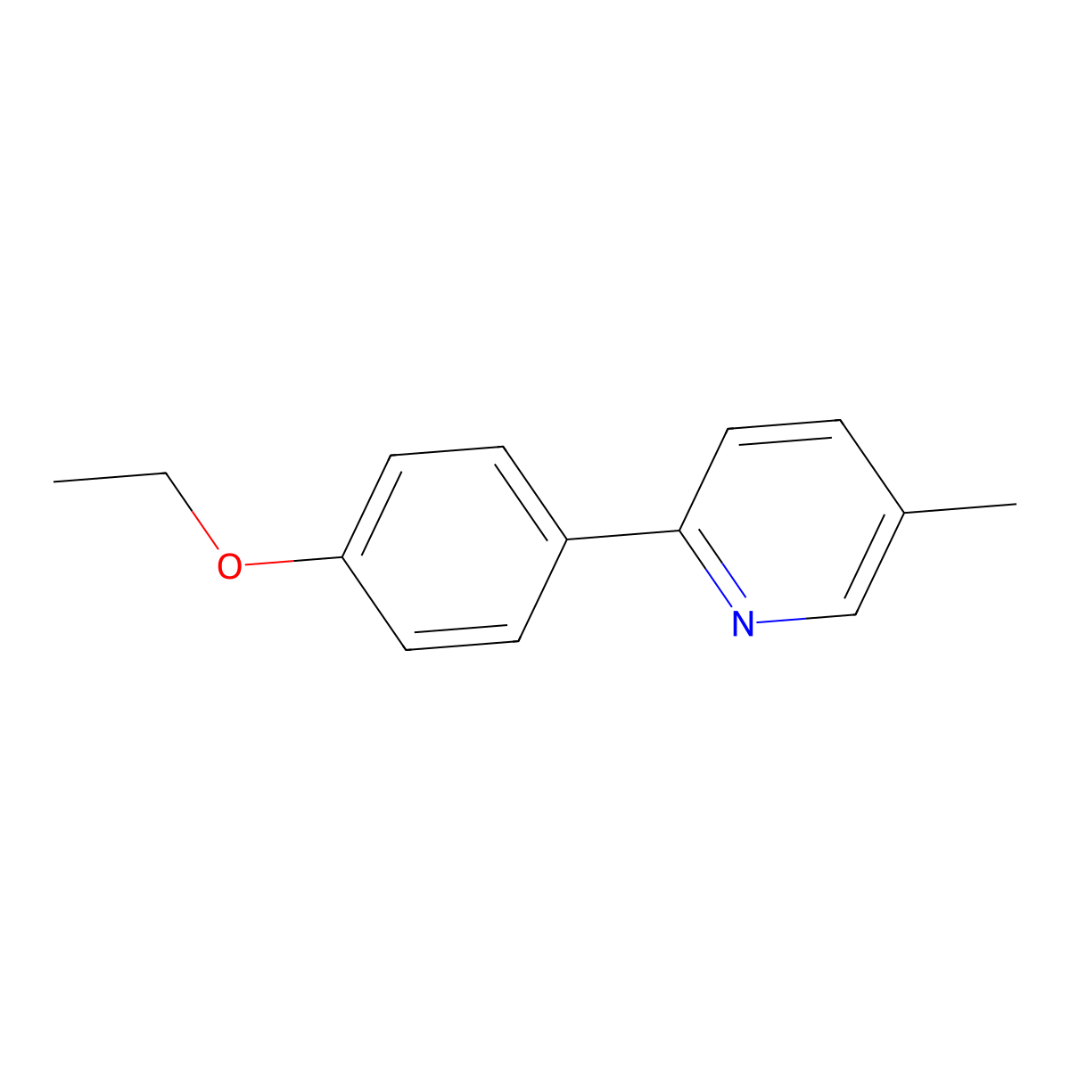 2-(4-Ethoxyphenyl)-5-methylpyridine molecular structure, CAS 317820-05-6