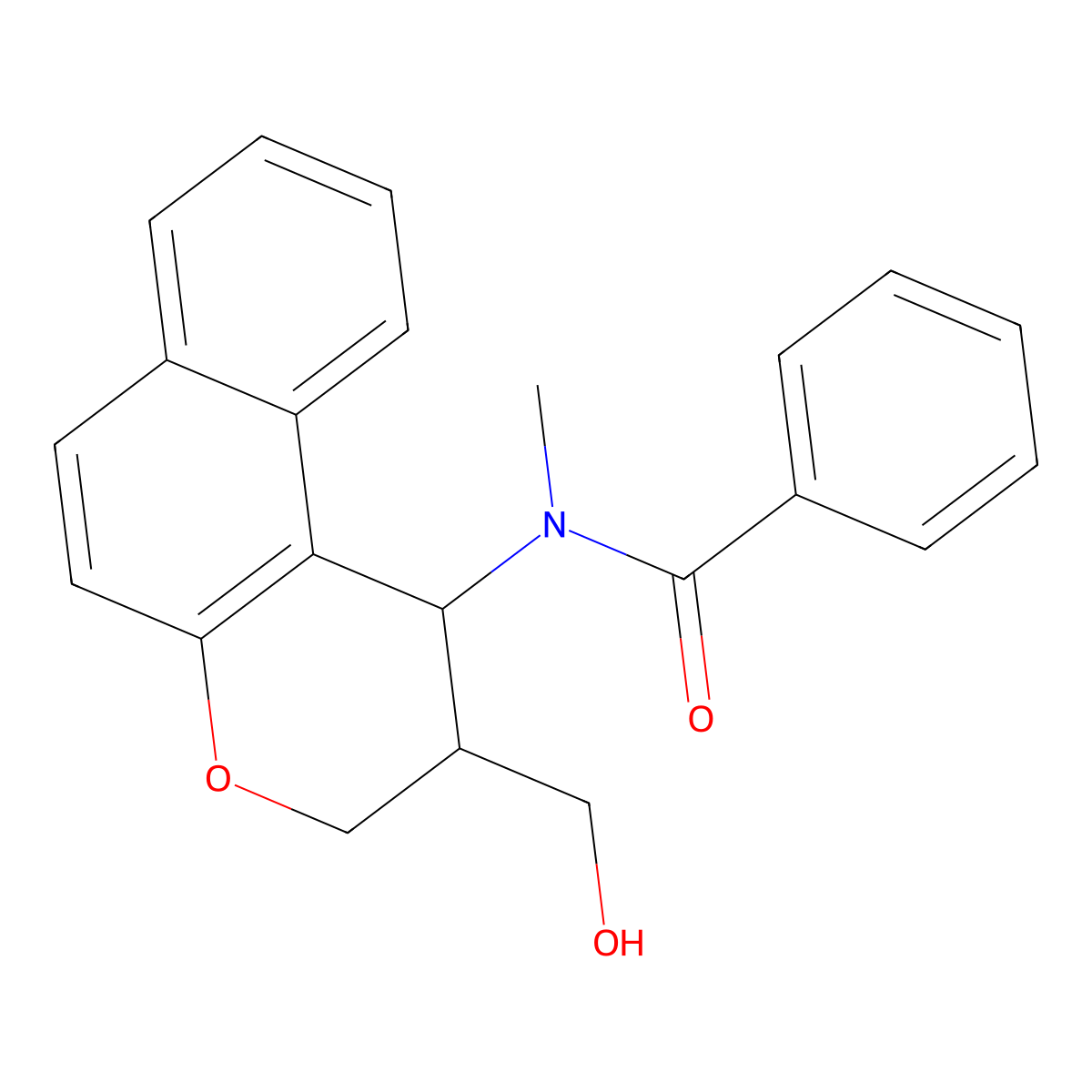 N-[2-(hydroxymethyl)-2,3-dihydro-1H-benzo[f]chromen-1-yl]-N-methylbenzenecarboxamide molecular structure, CAS 317820-31-8