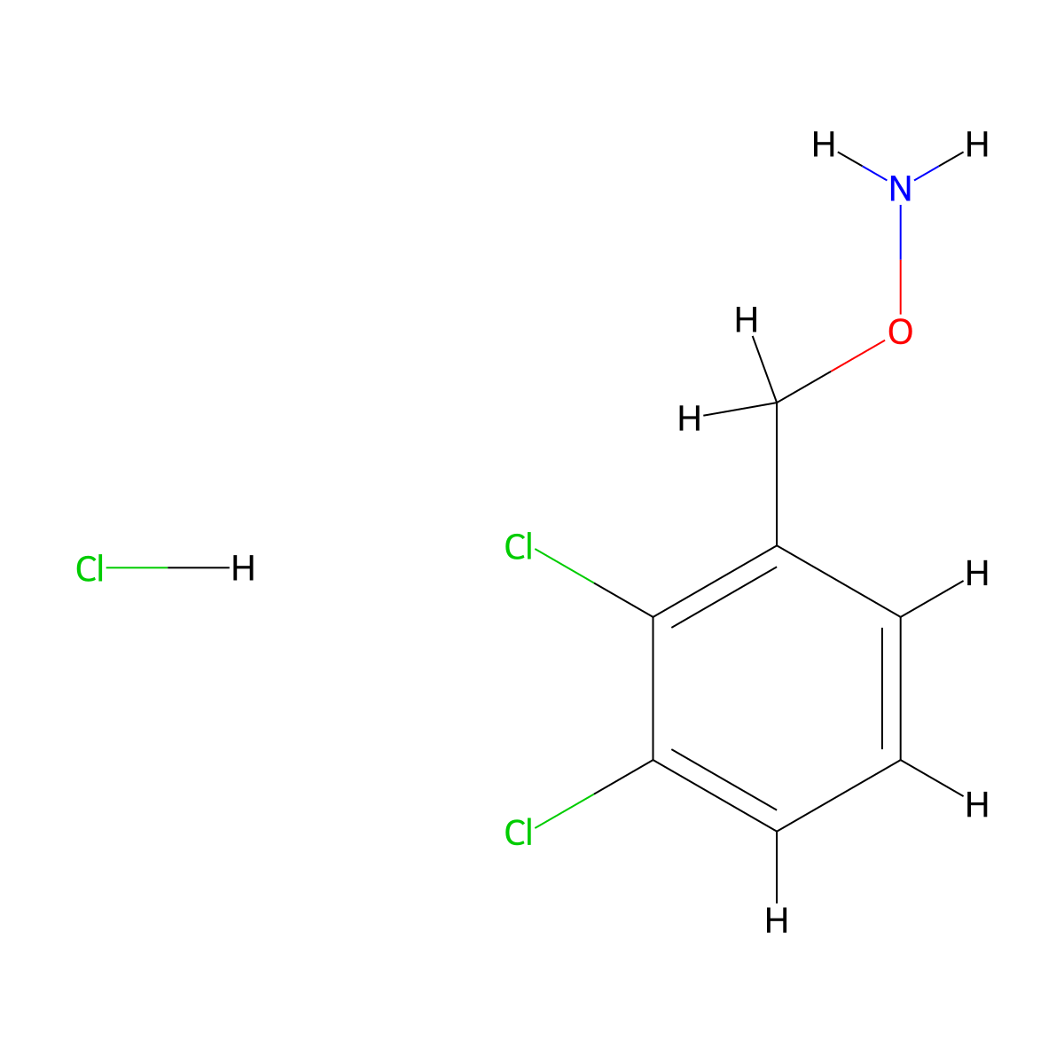 1-[(Aminooxy)methyl]-2,3-dichlorobenzene hydrochloride molecular structure, CAS 317821-70-8