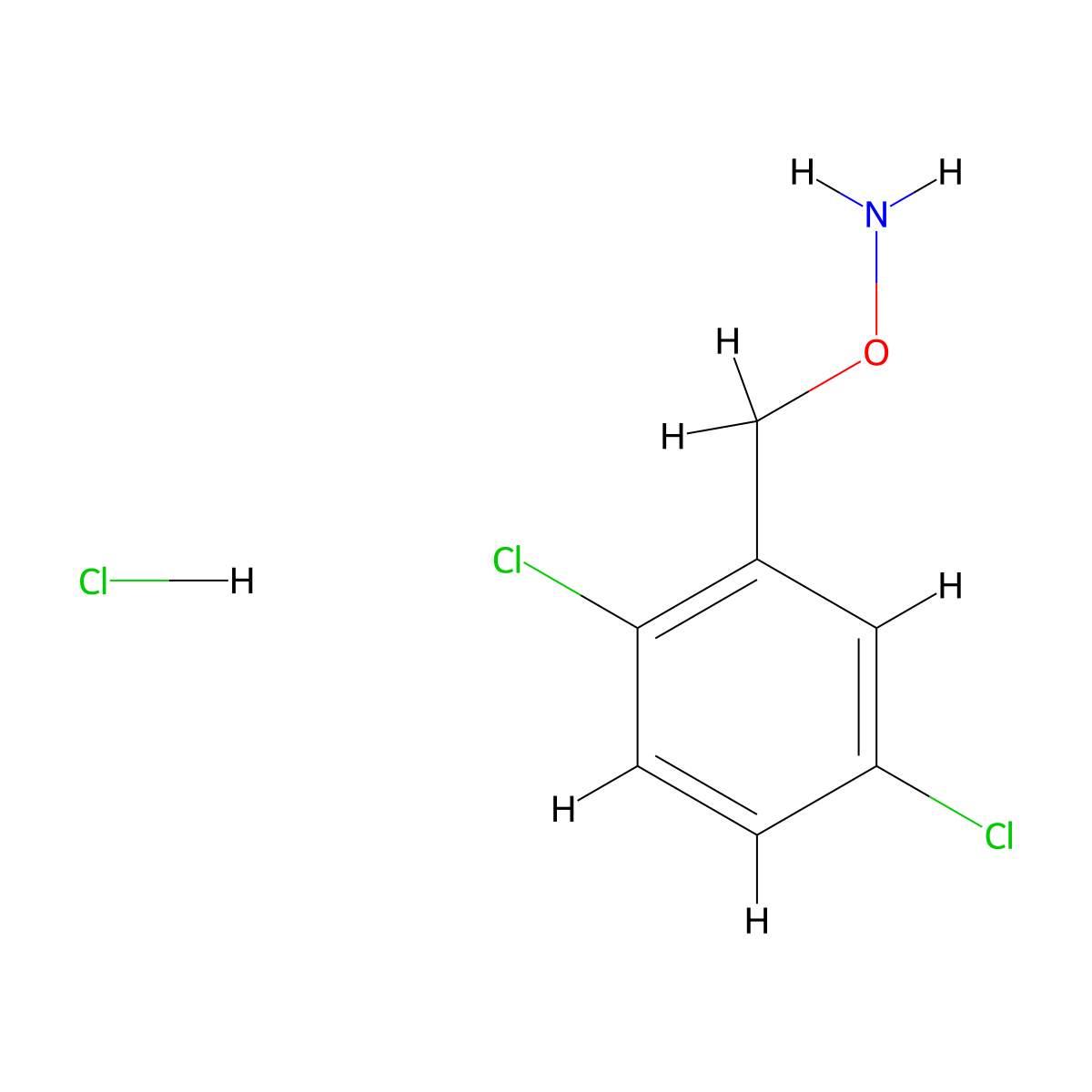 2-[(Aminooxy)methyl]-1,4-dichlorobenzene hydrochloride molecular structure, CAS 317821-71-9