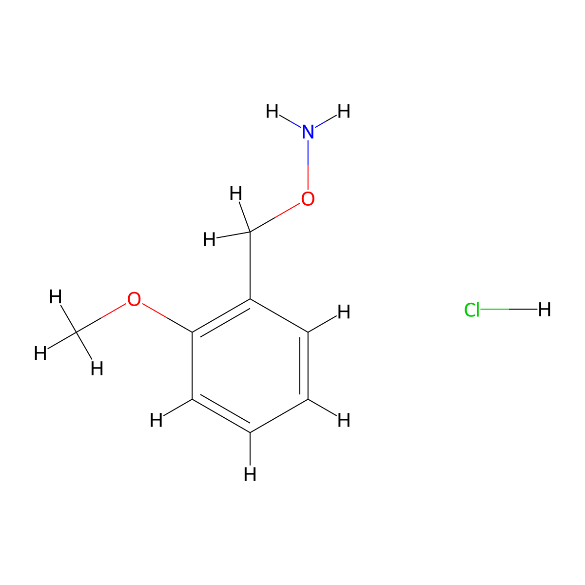 O-(2-Methoxybenzyl)hydroxylamine hydrochloride molecular structure, CAS 317821-72-0