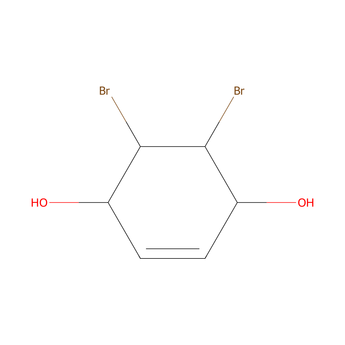 5,6-Dibromo-2-cyclohexene-1,4-diol molecular structure, CAS 317821-92-4