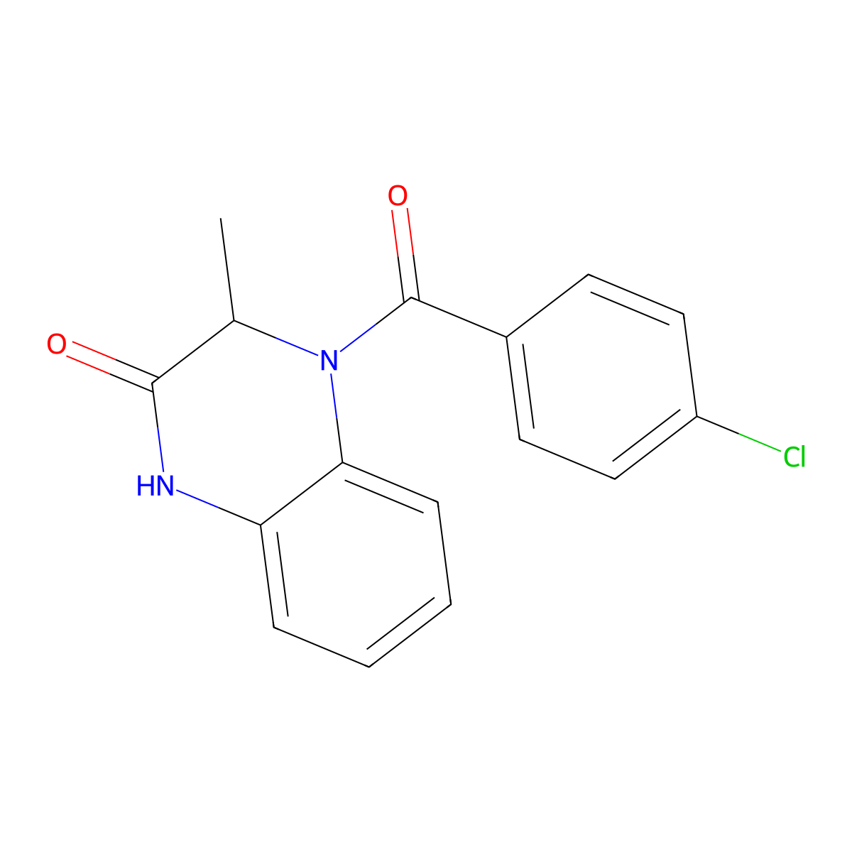 4-(4-chlorobenzoyl)-3-methyl-3,4-dihydro-2(1H)-quinoxalinone molecular structure, CAS 317822-14-3