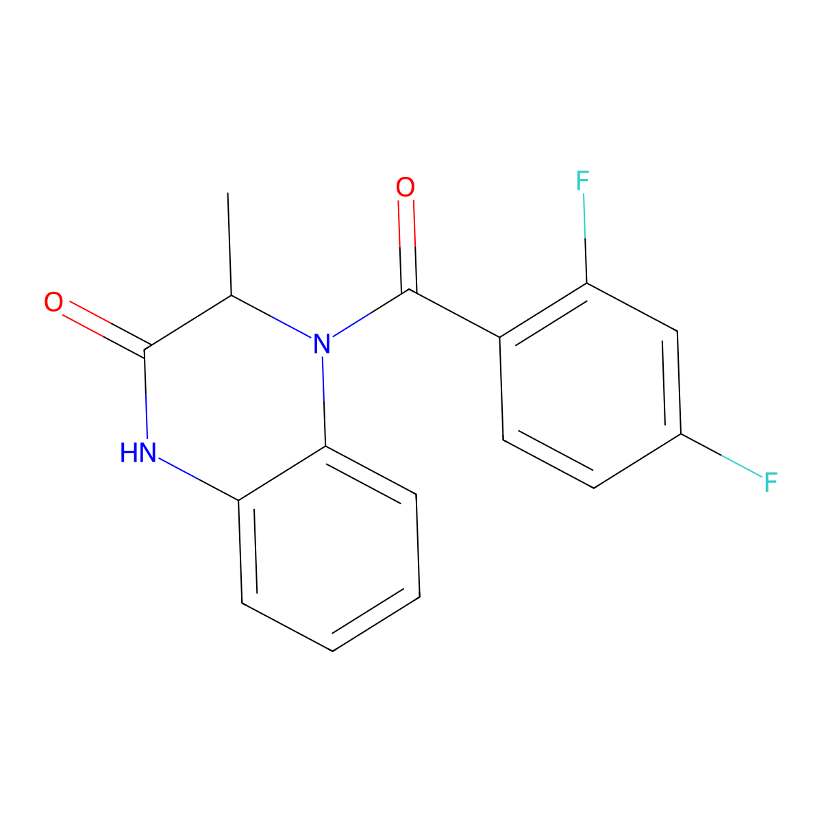 4-(2,4-difluorobenzoyl)-3-methyl-3,4-dihydro-2(1H)-quinoxalinone molecular structure, CAS 317822-35-8